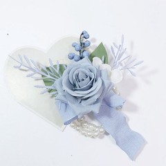 4 PCS Corsage and Boutonniere Set Wrist Flower Accessories C7R89298