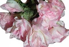 12 Blush Pink Artificial 4″ Open Roses Silk Wedding Flowers Bouquet Fake Faux