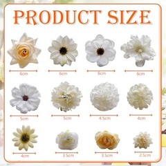 Artificial Champagne White Flowers Bulk Silk Roses Fake Flowers White Champagne