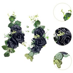 2 Pieces Artificial Flower Swags Chair Floral Garlands Backdrop Garland Corner