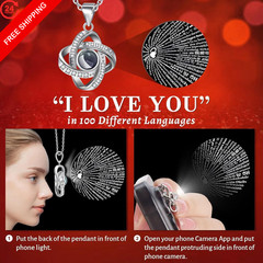 Preserved Pink Real Rose with I Love You in 100 Languages 4.33 inches,