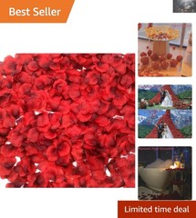 Luxurious 2200PCS Dark-Red Silk Rose Petals – Ideal for Anniversaries & Weddings