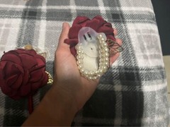 4 Wrist Corsage and 4Boutonniere Set Pearl Bracelet Gold Leaf Rose Wrist Sets