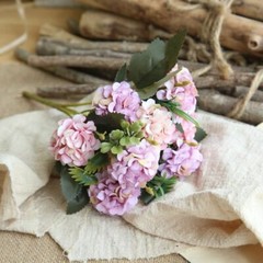 1pc Artificial Wedding Whitepink Hydrangea Flowers Bouquet Party Home Decor Gift