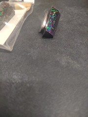 Black Holo Foil Bout Magnet, Attach Boutonniere w/o Pins “Glitterati Midnight”