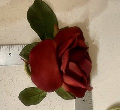 7 Burgundy Red Napkin Candle Rings Silk Roses Wedding Party Flowers Centerpiece