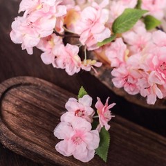 4 PINK 40″ tall Bushes with Silk Cherry Blossoms Flowers Party Wedding Bouquets