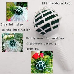 Bridal Wedding Bouquet Holder Decoration Flower Foam Handle, Box of 2