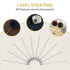20Pcs Boutonniere Pins for Men Corsage Handmade Brooch Metal Round Bride