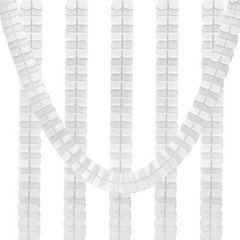 6Pcs 9.8ft 4-Leaf Paper Flower Garland Hanging Streamers, White