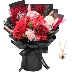 Casaido Preserved Flowers for Delivery, Mothers Day Red Flower Bouquets