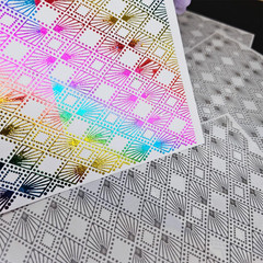 3Pc Rhombus Background Stick&Shine Foil Transfer Sticker Paper for Handmade Card