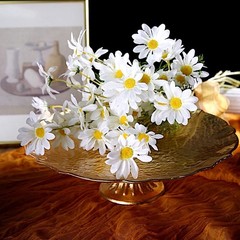 WHITE 6 Bushes 20″ SILK ARTIFICIAL DAISY FLOWERS Sprays Wedding Party Supplies