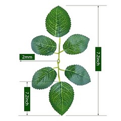 Bulk Rose Leaves Artificialery Fake Rose Flower Leaves for DIY 60pcs Green