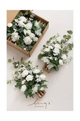 Ling’s Moment 17.5″ Tall Standing Artificial Flowers Arrangements 4 pcs Weddi…