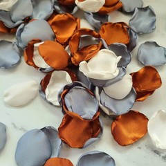 Dusty Blue, Terracotta Rose Petals for Western Wedding Decor, Flower Girl Petals