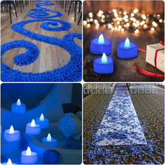 Cridoz Blue Rose Petals for Romantic Night for Him Set, 2000 Pieces Artificial R