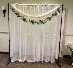 Bridal Shower Wedding Baby Shower Selfie Station Backdrop Curtains Swag Floral