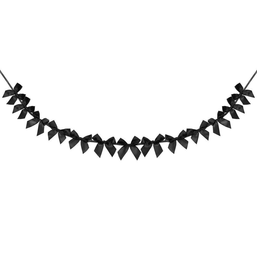 1 String of 13 PCS Black Bow Garland Banner Decoration Party Bow