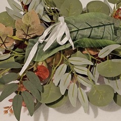 Ling’s Moment Fall Floral Swags Garlands Autumn Wedding Burgundy Rose Berries