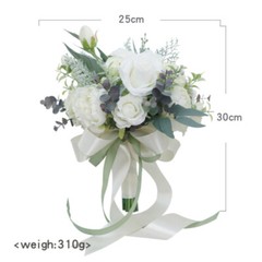 Bouquet Bridal Holding Silk Fake Flower Artificial Rose Bridesmaid Modern Decor