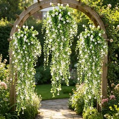 8pcs Artificial Plant Fake Eucalyptus Fern Hanging Flowe Vine Garden Home Decor