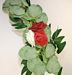 Wedding Arch Artificial Flowers Kit (Pack of 2)- Burgandy Blush White Roses