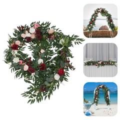 9ft Artificial Floral Garland Rose Flower Garland For Party Wedding Decoration