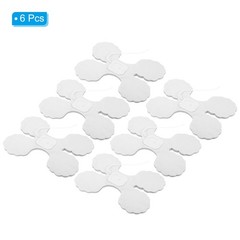 6Pcs 9.8ft Four-Leaf Paper Flower Garland Hanging Streamers White