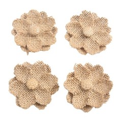 Decorate with Charm Vintage Hessian Burlap Lace Flowers (65 characters)