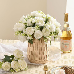 2 Packs Peonies Artificial Flowers, White Artificial Peonies, Silk Peonies Flowe