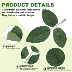 Small Rose Fake Leaves 50 Pcs Artificial Plants Greenery Decorations