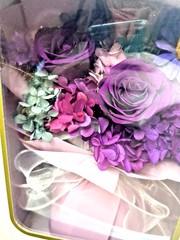 Lovenfold Flowers Preserved Flowers Bouquets, Purple Rose Bouquets