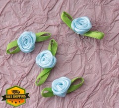 Ruwado Satin Roses Light Blue