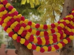 Indian Wedding Decoration Weeding Garlands Strings Artificial Marigold Flower