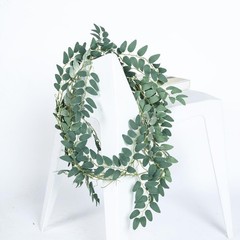 24 ft long Light Green 4 Garlands Honey Locust Artificial Foliage Botanical