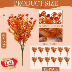 TURNMEON Flowers Brown Eucalyptus 12 Bundles