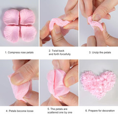 3200 Pcs Artificial Rose Petals for Romantic Night, Fake Rose Flower Petals for