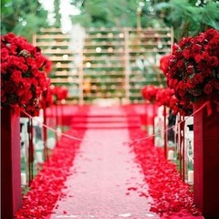 1000 Silk Red Rose Petals for Weddings & Celebrations, Fade-Resistant Elegance