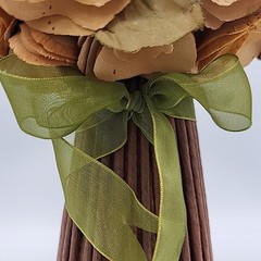 Artificial 13″ Wood Bouquet Floral / Wedding Decor w/ Ribbon