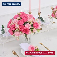 MARTINE MALL 4 Packs Peonies Artificial Flowers, Mixed Pink Artificial Peonies,