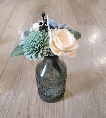 Dusty Blue Wedding Centerpieces for Jars Sage Sola Wood Flower Bouquets Shower