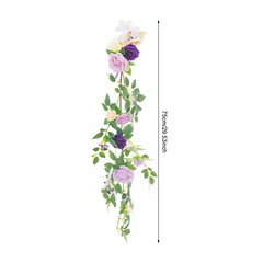 10 PCS Modern Wedding Chair Decorations, Wedding Aisle Floral Artificial Flowers