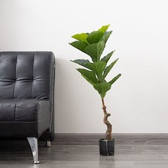 2 Green 3 feet Fig Tree ARTIFICIAL PLANTS Planter Pots Party Events Supplies