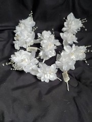 Wedding Floral Bundle Of 33 Pieces/white/Ivory/Iridescent/Picks/Stems/Flower/Lot