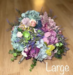 Elegant Wedding Flower Bouquets Hydrangeas, Peony, Succulent, Lavender Bundle
