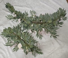 2 pcsWedding Arch Flowers Pink White Artificial Rose 3.9ft x 1.3ft&2.2ft x1.08ft