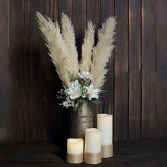 6 WHEAT 49″ Natural Pampas Grass SPRAYS Dried Plant STEMS Party Home Decorations