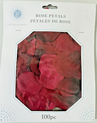 DARICE Victoria Lynn Rose Petals/Red 100 Count NEW Wedding Decor Bridal Flowers
