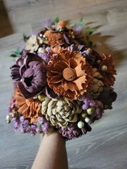 Handmade Wedding And Bridesmaids Flowers With Extra Paint